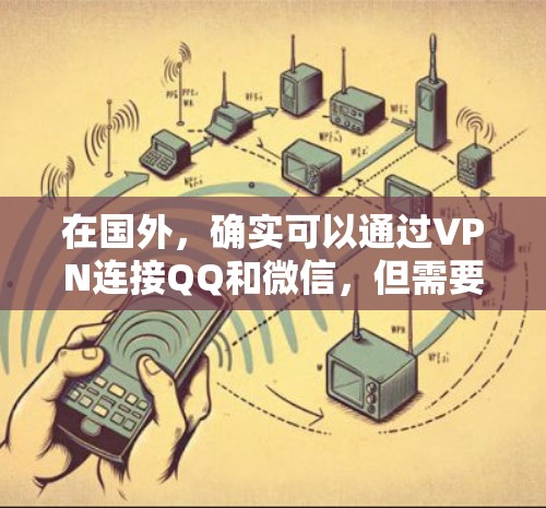 在国外，确实可以通过VPN连接QQ和微信，但需要遵循以下步骤和注意事项