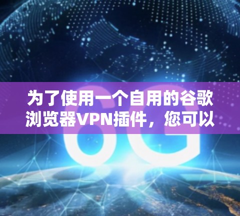 为了使用一个自用的谷歌浏览器VPN插件，您可以按照以下步骤进行