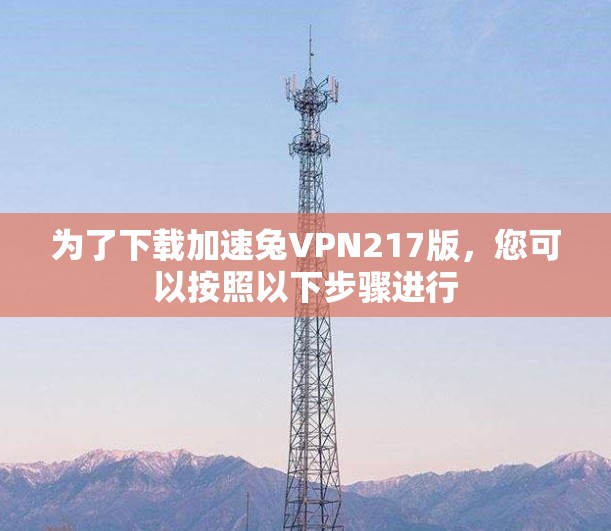 为了下载加速兔VPN217版，您可以按照以下步骤进行