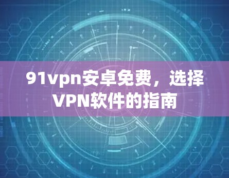 91vpn安卓免费，选择VPN软件的指南