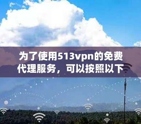 为了使用513vpn的免费代理服务，可以按照以下步骤进行