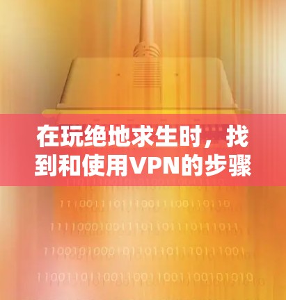在玩绝地求生时，找到和使用VPN的步骤如下