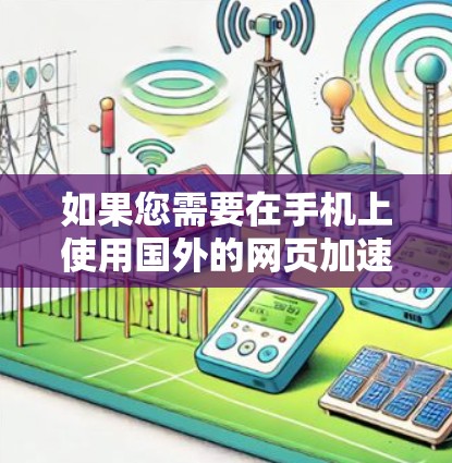 如果您需要在手机上使用国外的网页加速器，以下是一些推荐的工具和方法，帮助您有效地提升网页加载速度