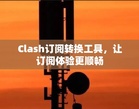 Clash订阅转换工具，让订阅体验更顺畅