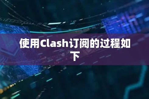 使用Clash订阅的过程如下