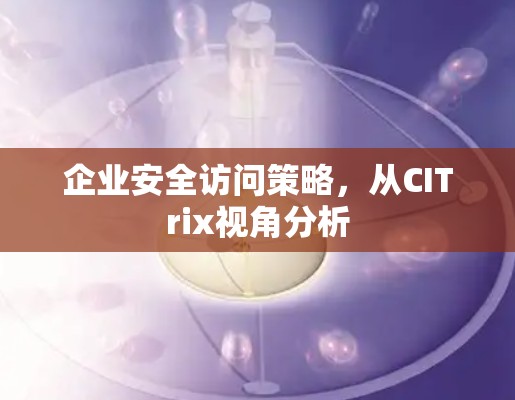 企业安全访问策略，从CITrix视角分析