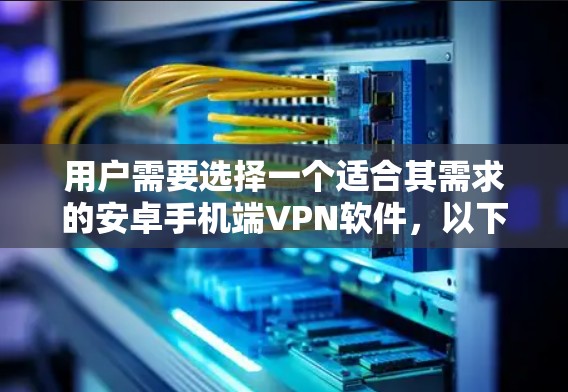 用户需要选择一个适合其需求的安卓手机端VPN软件，以下是一些推荐