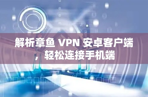 解析章鱼 VPN 安卓客户端，轻松连接手机端