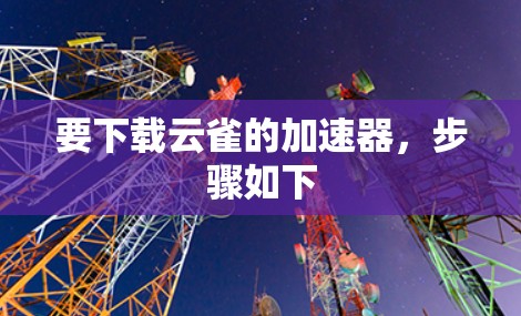 要下载云雀的加速器，步骤如下