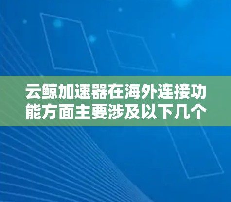 云鲸加速器在海外连接功能方面主要涉及以下几个方面