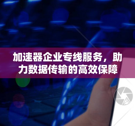 加速器企业专线服务，助力数据传输的高效保障